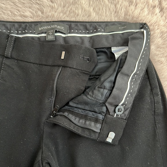 EUC Banana Republic Black Mid Rise Petite Sloan Pants - Picture 6 of 7